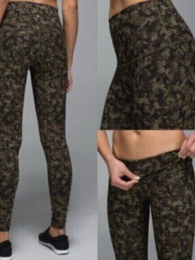 Lululemon  ^* Wunder Under Pant  Full-On Luon Roll Down EUC